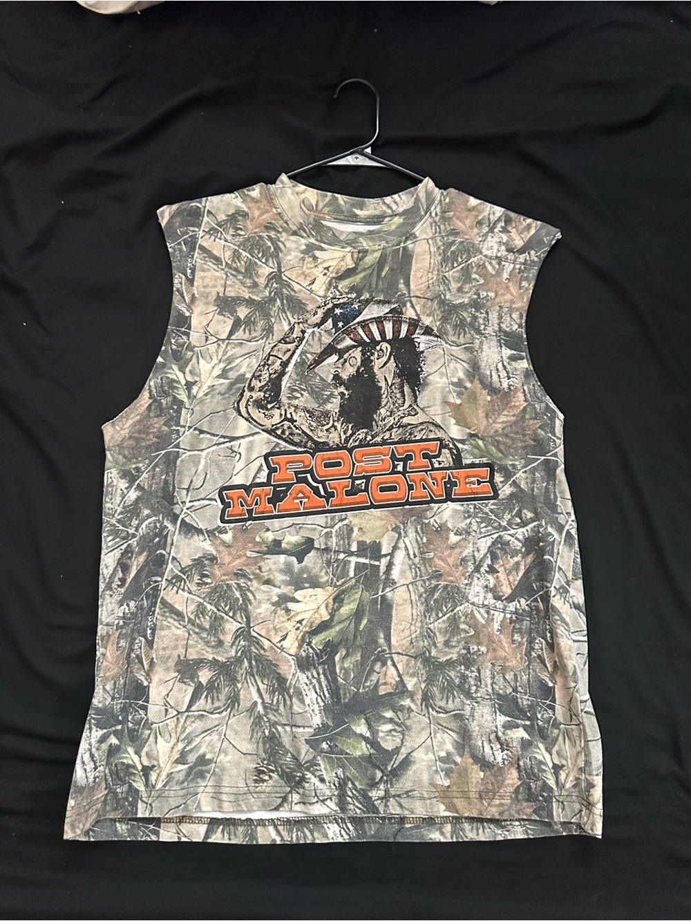 Post Malone Camo Sleeveless Tank Top - Green/Brown